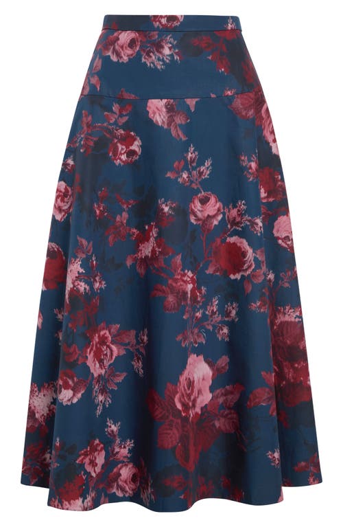 Erdem Erdem Floral Organic Cotton Poplin Midi Skirt