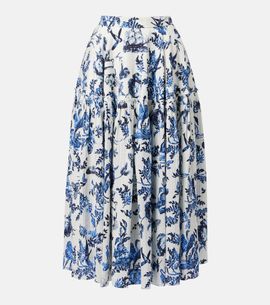 Erdem Erdem Floral poplin midi skirt