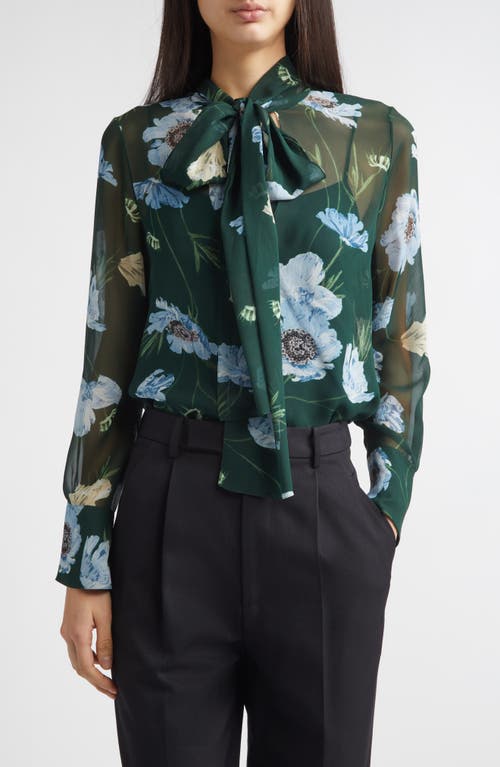 Erdem Erdem Floral Print Silk Voile Top