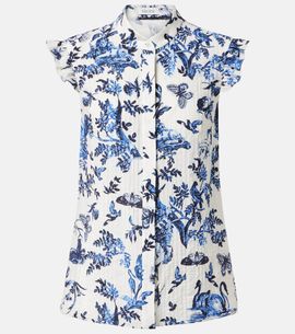 Erdem Erdem Floral ruffled poplin shirt