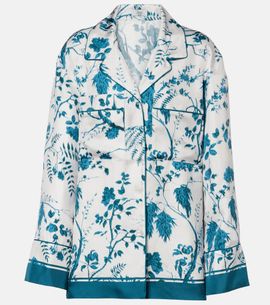 Erdem Erdem Floral silk pajama shirt
