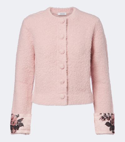 Erdem Erdem Floral wool and alpaca bouclé cardigan
