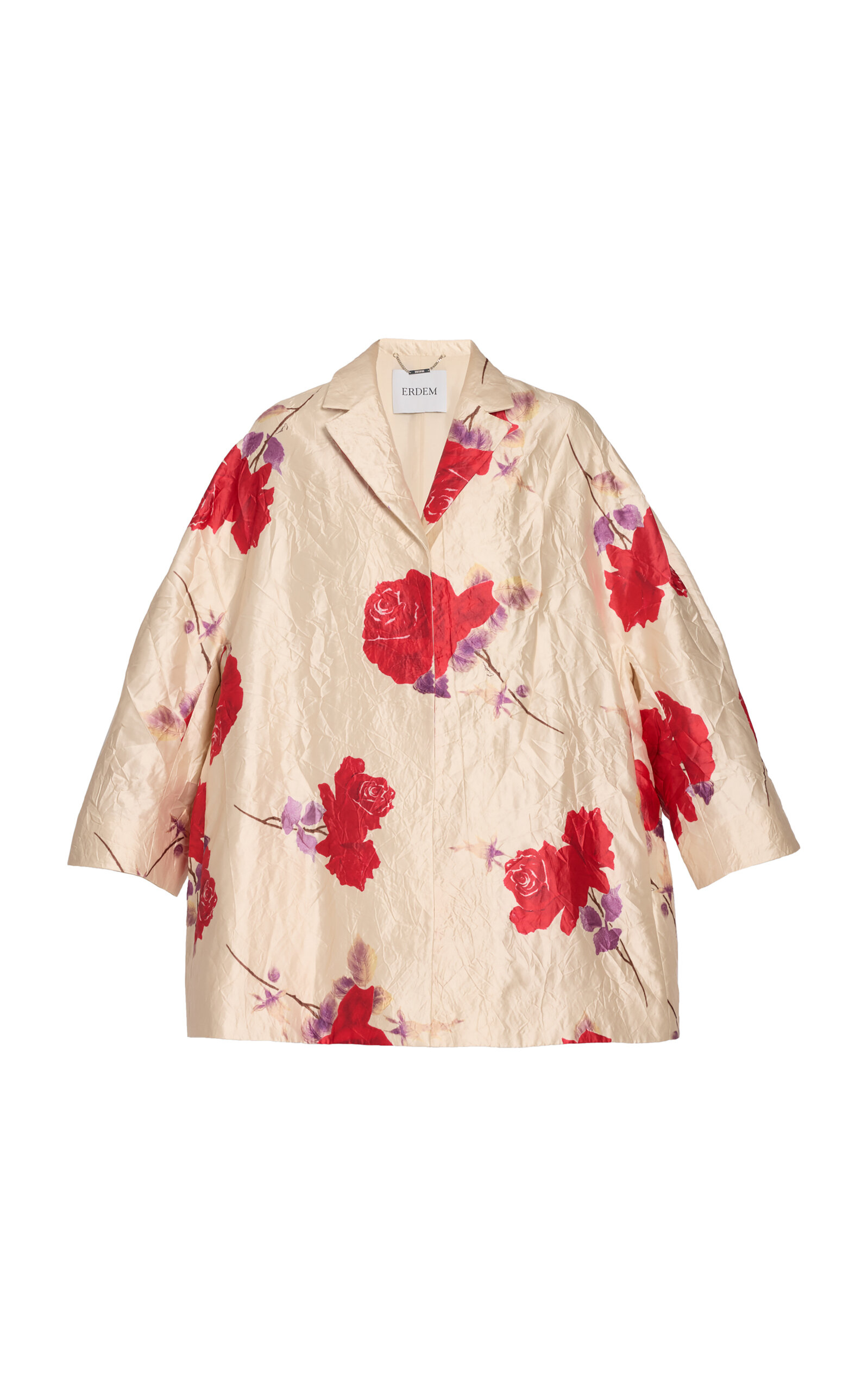 Erdem Erdem FloralPrinted Textured Satin Jacket