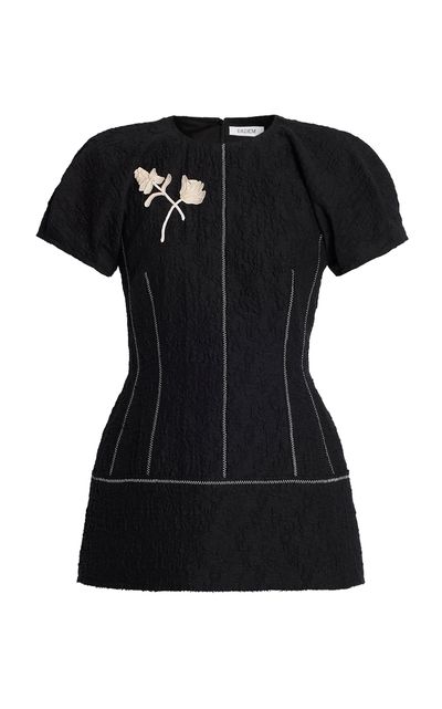 Erdem Erdem FlowerDetailed CottonCloque Top