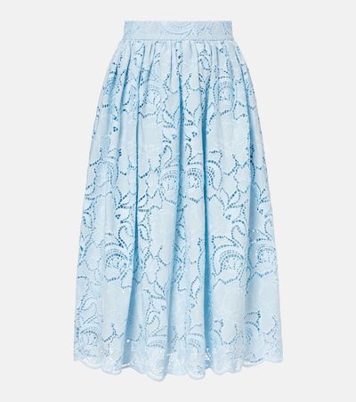Erdem Erdem Laser-cut pleated skirt