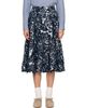 Erdem Erdem Navy A-Line Midi Skirt - 1