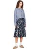 Erdem Erdem Navy A-Line Midi Skirt - 4