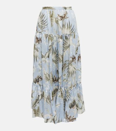 Erdem Erdem Olympia printed cotton midi skirt