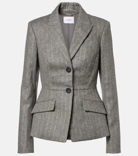 Erdem Erdem Pinstripe wool and mohair blazer