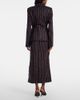 Erdem Erdem Pinstripe wool and mohair pencil skirt - 3
