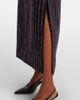 Erdem Erdem Pinstripe wool and mohair pencil skirt - 5