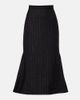 Erdem Erdem Pinstripe wool midi skirt - 1