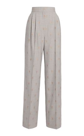 Erdem Erdem Pinstripe WoolBlend WideLeg Pants