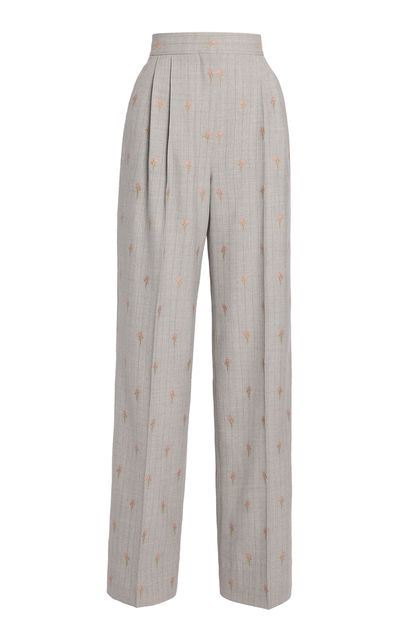 Erdem Erdem Pinstripe WoolBlend WideLeg Pants