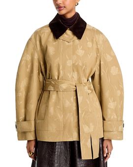 Erdem Erdem Poppy Cotton Jacquard Oversize Jacket