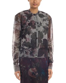 Erdem Erdem Printed Jacquard Cardigan Sweater