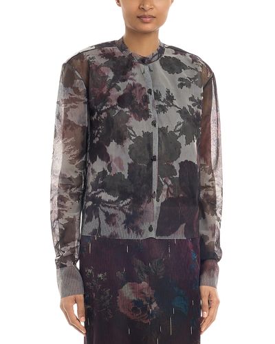 Erdem Erdem Printed Jacquard Cardigan Sweater