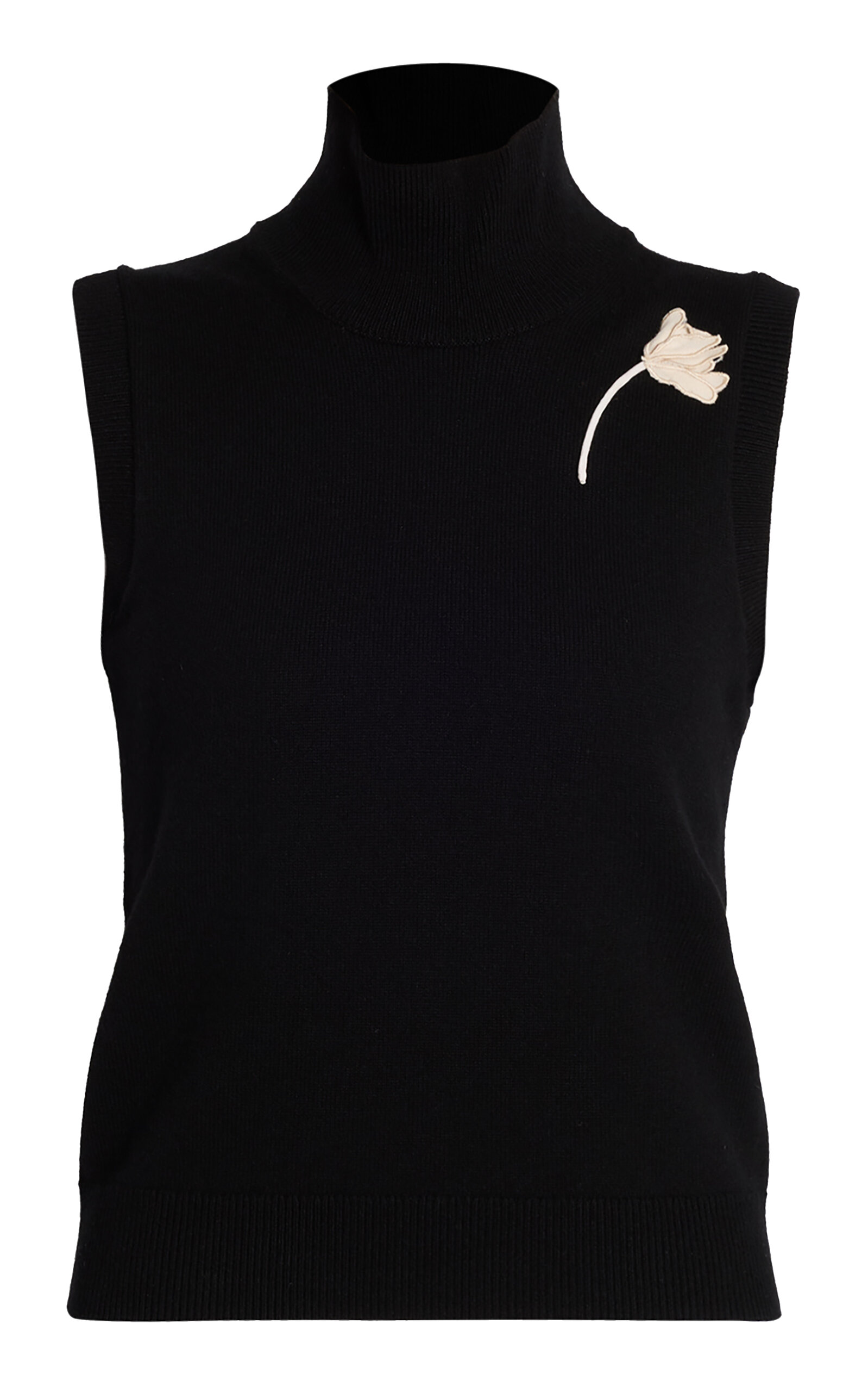 Erdem Erdem Ribbon Flower WoolCashmere Top