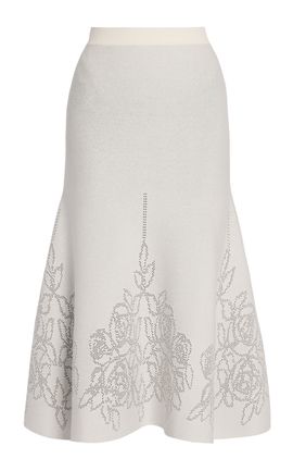 Erdem Erdem Rose Pointille Knit Midi Skirt