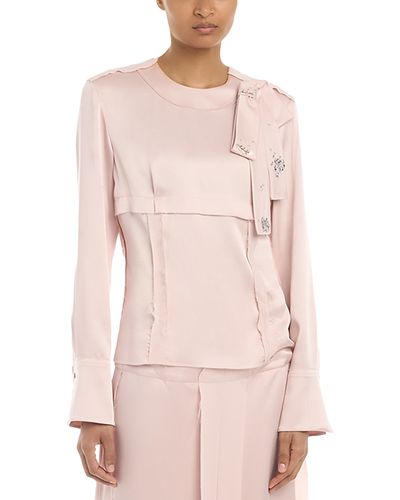 Erdem Erdem Satin Cady Long Sleeve Shirt