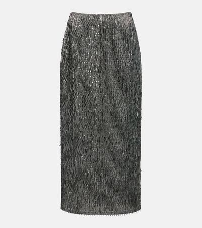 Erdem Erdem Sequined high-rise pencil skirt