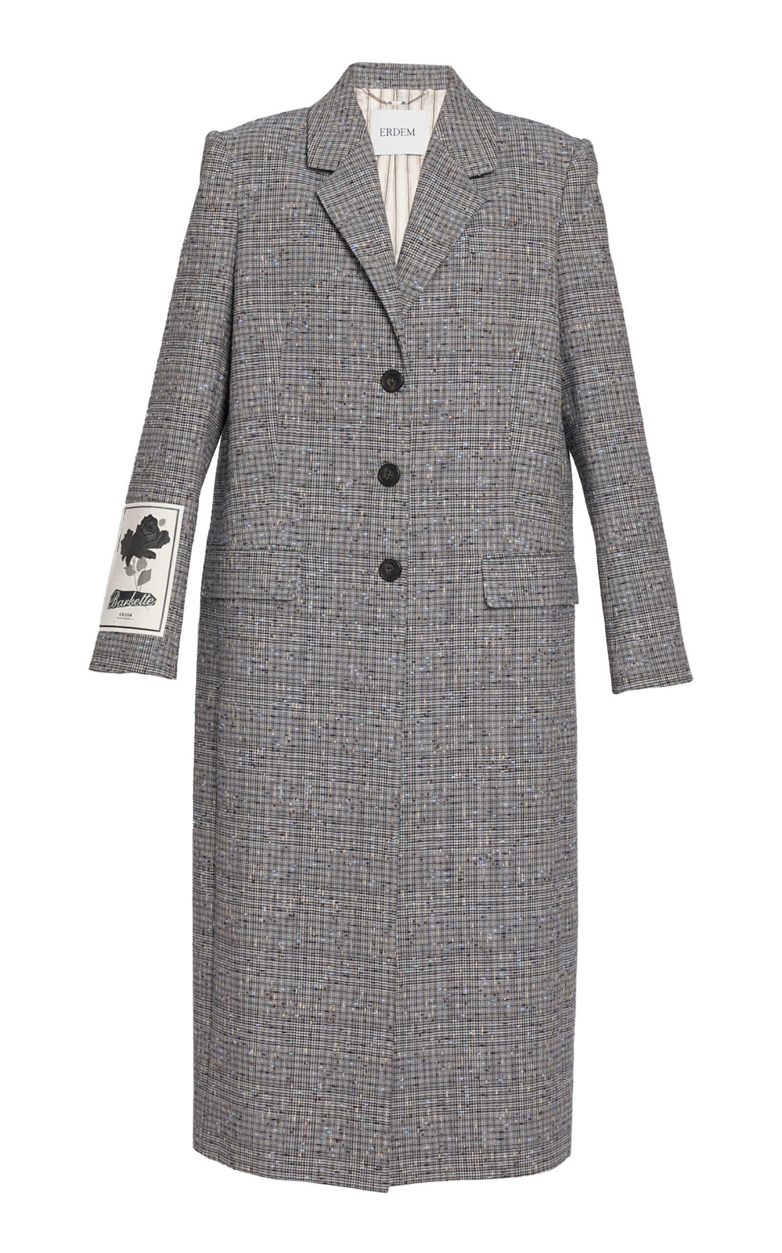 Erdem Erdem SingleBreasted Donegal Check Coat