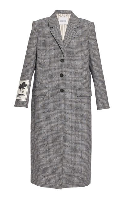 Erdem Erdem SingleBreasted Donegal Check Coat