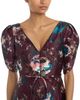 Erdem Erdem Textured Satin V Neck Mini Pencil Dress - 3