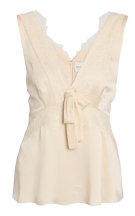 Erdem Erdem VNeck Satin Cady Top