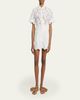 Erdem Floral Cutwork Cotton Pleated Shorts - 2
