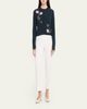 Erdem Flower Embroidered Cashmere-Wool Crewneck Cardigan - 2