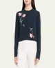 Erdem Flower Embroidered Cashmere-Wool Crewneck Cardigan - 4