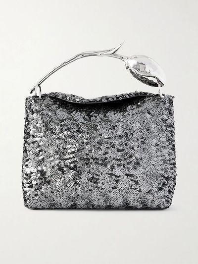 ERDEM Sequined satin clutch