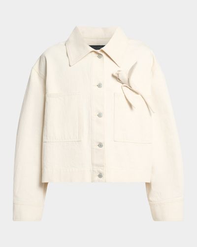 Erdem Tulip Applique Oversized Denim Jacket