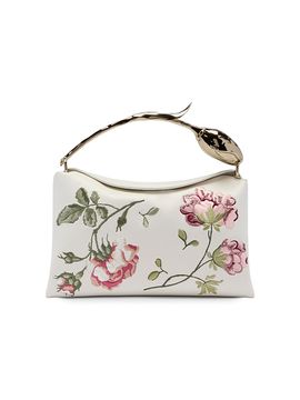 Erdem Women's Bloom Medium Floral-Embroidered Leather Top Handle Bag