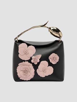 Erdem Women's Bloom Mini 3D Floral Leather Top Handle Bag