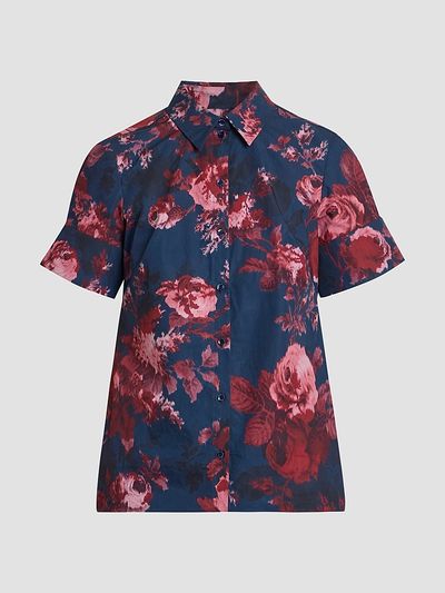 Erdem Women's Floral Cotton Button-Front Shirt