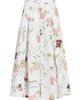 Erdem Women's Floral Cotton Pleated Midi-Skirt - 7