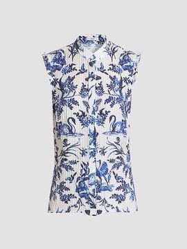Erdem Women's Floral Jacquard Button-Front Shirt