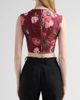 Erdem Women's Floral Textured Satin Crop Top - 3