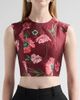 Erdem Women's Floral Textured Satin Crop Top - 5