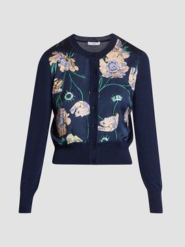 Erdem Women's Flower Crop Cardigan