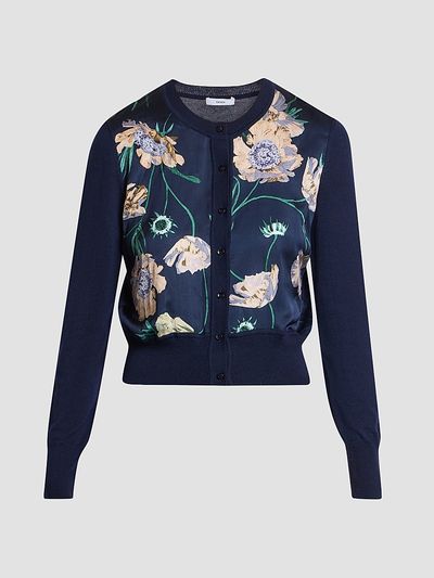 Erdem Women's Flower Crop Cardigan