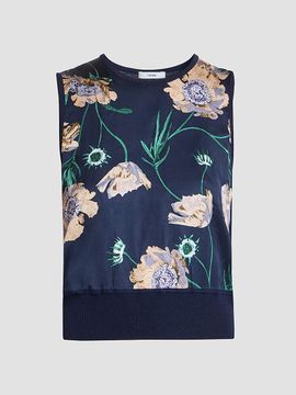 Erdem Women's Flower Wool Knit Sleeveless Top