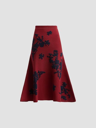 Erdem Women's Jacquard Knit Midi Skirt
