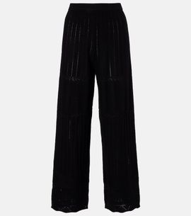 Eres Eres Alliage pointelle wool and cashmere wide-leg pants