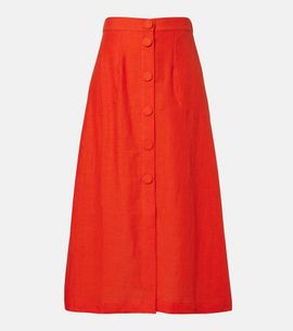 Eres Eres Amusante linen midi skirt