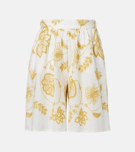 Eres Eres Chandra embroidered cotton-blend Bermuda shorts
