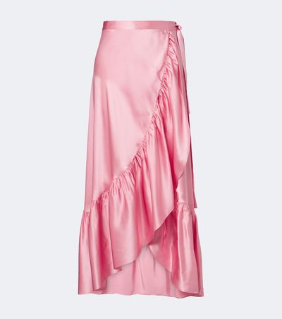 Eres Eres Conversion silk satin midi skirt