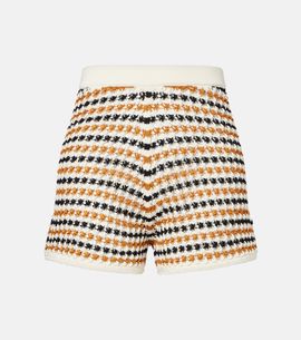 Eres Eres Disco open-knit cotton-blend shorts